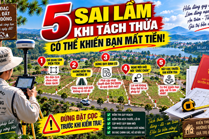 5 SAI LẦM NGƯỜI DÂN THƯỜNG GẶP KHI TÁCH THỬA