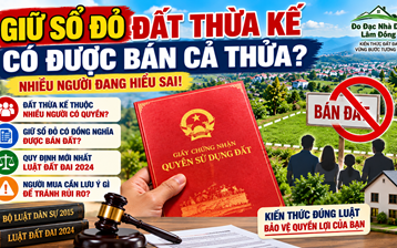 GIỮ SỔ ĐỎ ĐẤT THỪA KẾ CÓ ĐƯỢC BÁN CẢ THỬA? NHIỀU NGƯỜI ĐANG HIỂU SAI!